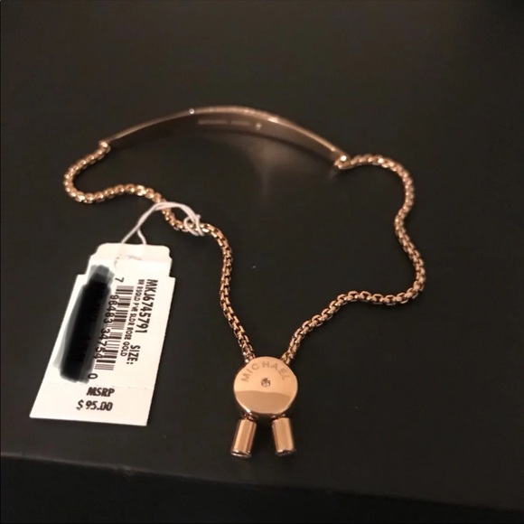 Michael Kors Rose Gold Tone Slider Bracelet - Picture 6 of 7